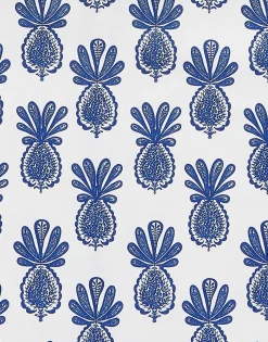 ApronPineapple Blu in Cotton