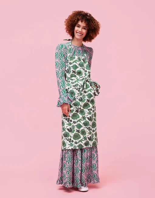ApronWildbird Verde in Cotton