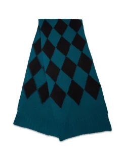 Argyle ScarfGreen / Black in Wool