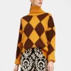 Argyle SweaterYellow / Brown in Wool