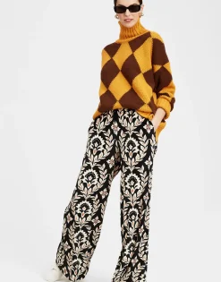 Argyle SweaterYellow / Brown in Wool
