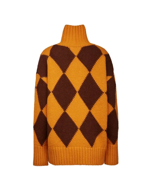 Argyle SweaterYellow / Brown in Wool