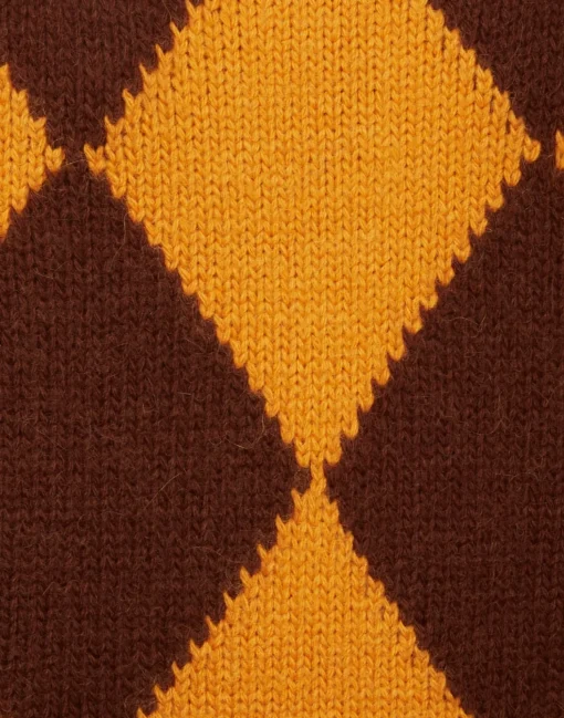 Argyle SweaterYellow / Brown in Wool