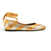 Ballerina FlatsOrange in Faux Python