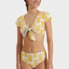 Bardot TopPineapple Sunflower White in Lycra