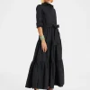 Bellini DressSolid Black in Cotton Poplin