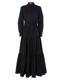 Bellini DressSolid Black in Cotton Poplin