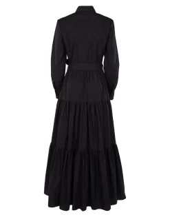 Bellini DressSolid Black in Cotton Poplin