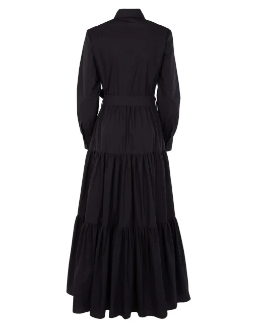 Bellini DressSolid Black in Cotton Poplin