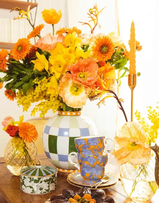 Big Mama Cup And SaucerLilium Zafferano in Porcelain