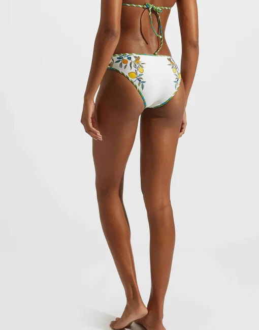 Bikini BottomBorboni Placée Bianco in Lycra