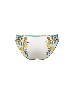 Bikini BottomBorboni Placée Bianco in Lycra
