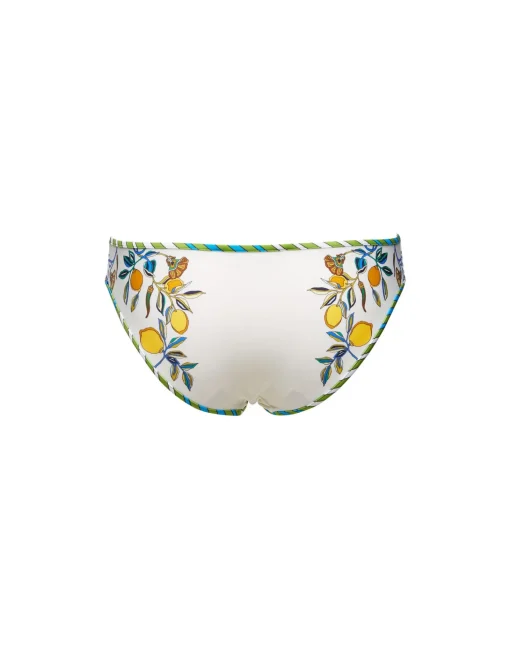 Bikini BottomBorboni Placée Bianco in Lycra