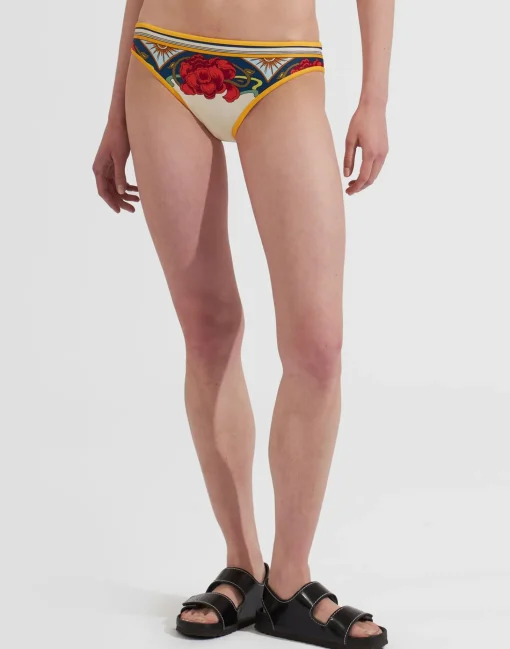 Bikini BottomTaormina Placée Ivory in Lycra