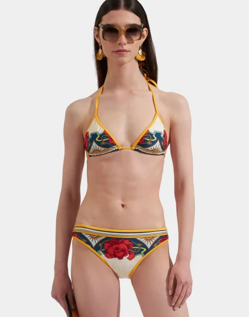 Bikini TopTaormina Placée Ivory in Lycra