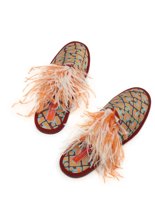 Boudoir SlipperPuzzle Bordeaux in Faille