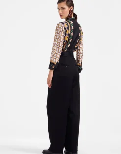 Brooklyn PantsSolid Black in Sable Satin