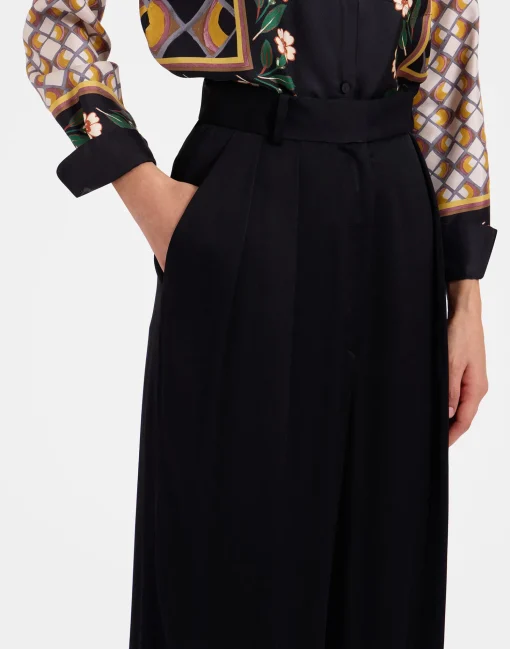 Brooklyn PantsSolid Black in Sable Satin