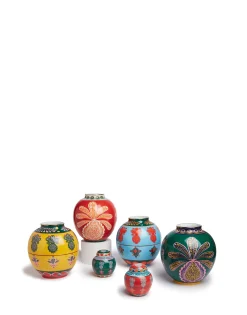 Bubble VaseBig Pineapple Bordeaux in Porcelain