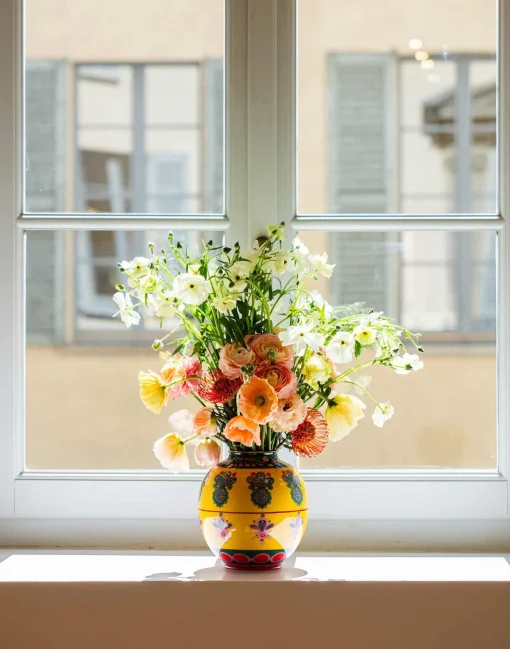 Bubble VasePineapple Giallo in Porcelain