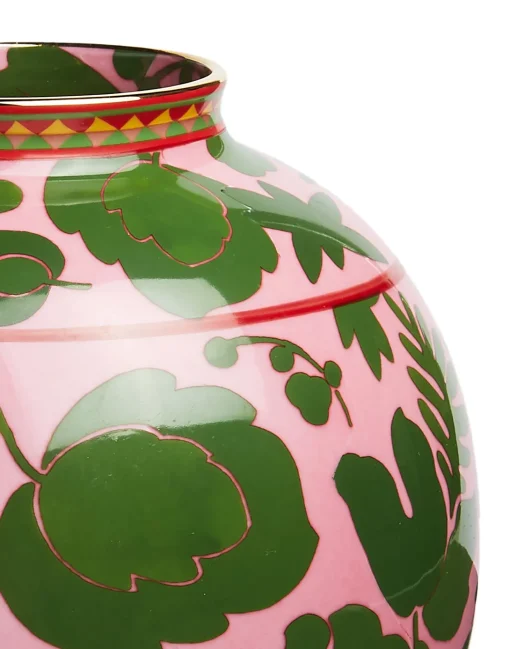 Bubble VaseWildbird Rosa/Verde in Porcelain