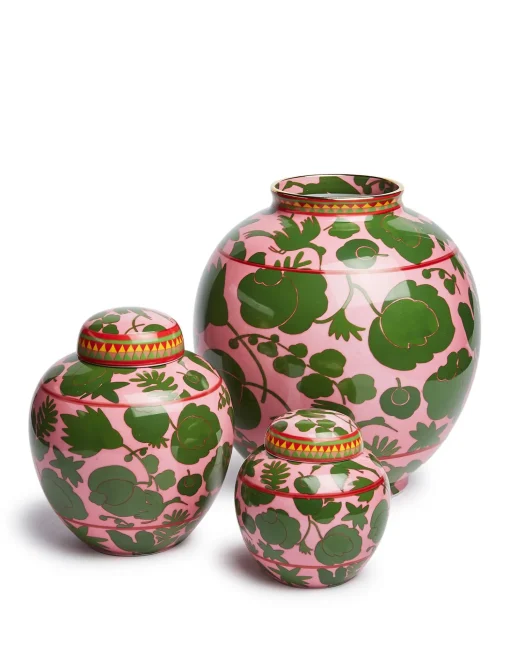 Bubble VaseWildbird Rosa/Verde in Porcelain