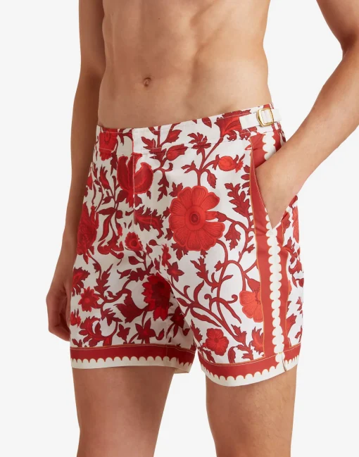 Bulldog Swim ShortsDragonflower Placèe Red in Recycled Polyester