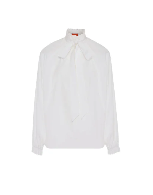 Cerere BlouseSolid White in Tailor Poplin