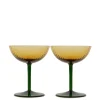 Champagne Coupe Set of 2Giallo in Glass