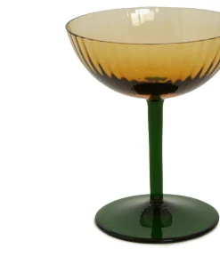 Champagne Coupe Set of 2Giallo in Glass