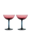 Champagne Coupe Set of 2Viola in Glass