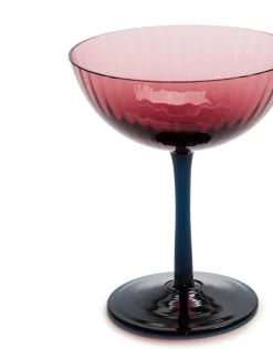 Champagne Coupe Set of 2Viola in Glass