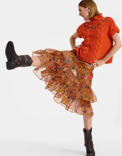 Charlotte SkirtBotticelli Rust in Organza