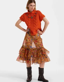 Charlotte SkirtBotticelli Rust in Organza