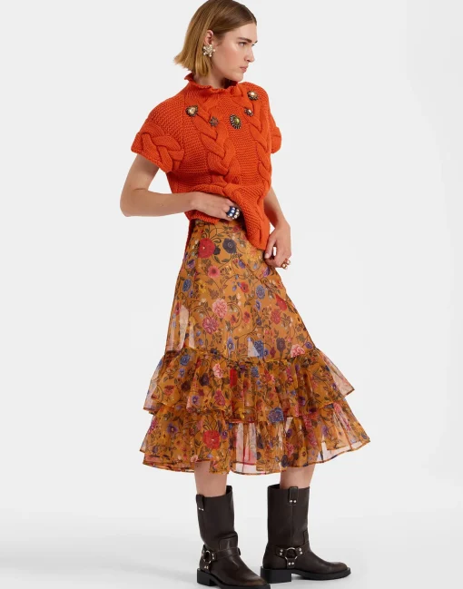 Charlotte SkirtBotticelli Rust in Organza
