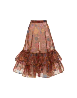 Charlotte SkirtBotticelli Rust in Organza