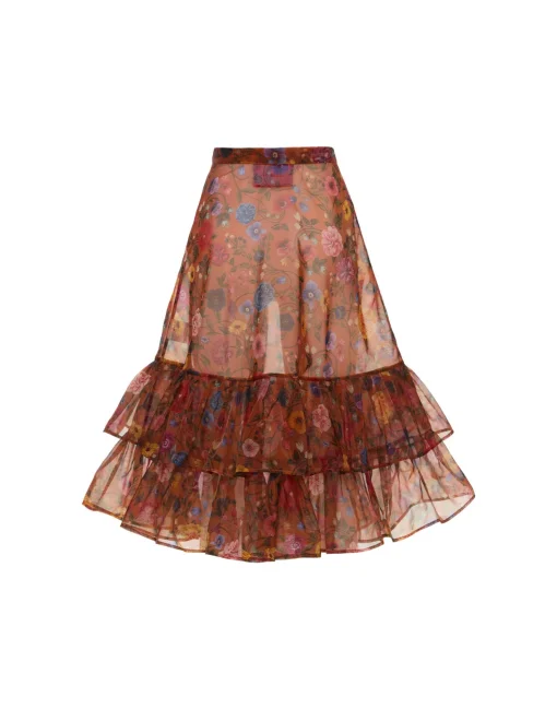 Charlotte SkirtBotticelli Rust in Organza
