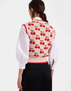 Cherry VestOff White in Wool