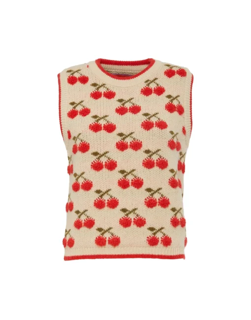 Cherry VestOff White in Wool