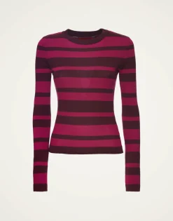 Crew TopSolid Fuchsia in Cotton Cashmere