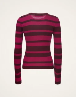 Crew TopSolid Fuchsia in Cotton Cashmere