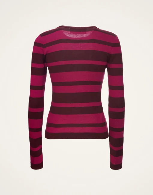 Crew TopSolid Fuchsia in Cotton Cashmere