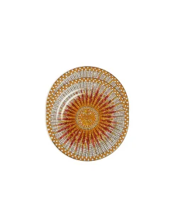 Dessert Plates Set Of 2Sunrays Multicolor in Porcelain