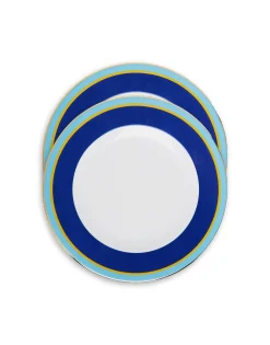 Dinner Plates Set Of 2Rainbow Blue in Porcelain