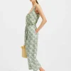 Drawstring PantsFans Mint in Silk Twill