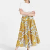 Drawstring SkirtTangle Light Blue in Printed Lace