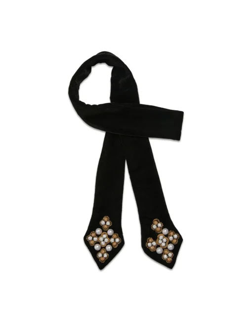 Ella 2-Ways StoleSolid Black in Velvet