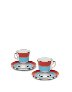 Espresso Cup & Saucer Set of 2Rainbow Azzurro in Porcelain
