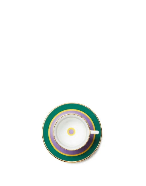 Espresso Cup & Saucer Set of 2Rainbow Viola in Porcelain
