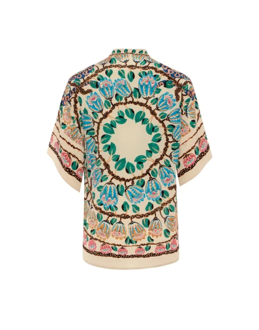 Estelle BlouseEve Ecru in Crepe De Chine